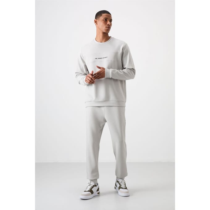 Bedrukt Fleece Sweatshirt en Broek Set