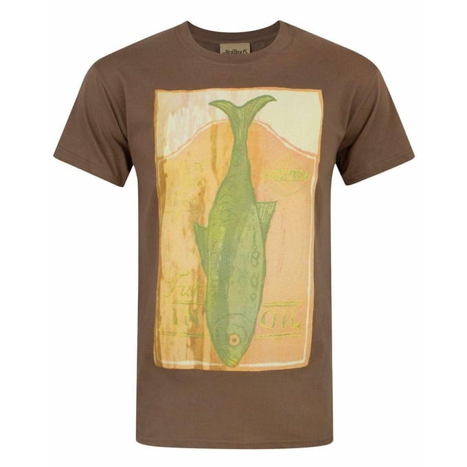 Boxtrolls Heren Vis T-shirt L bruin