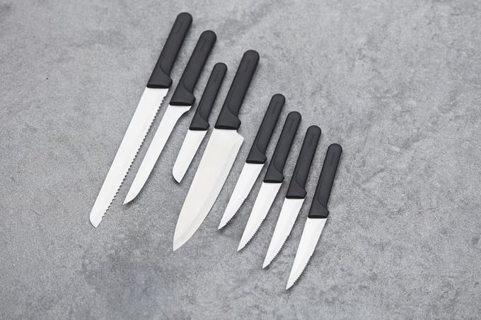 Barbecook Olivia - Steakmessen - 4 stuks - Vaatwasserbestendig - RVS - Zwart - 25cm