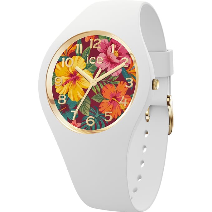 Ice Watch ICE flower - Tropical garden 025901 Horloge - Siliconen - Wit - Ø 37 mm