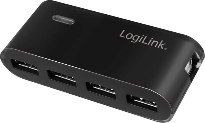 Logilink Usb-Hub Met 4 Actieve Usb 2.0-Poorten Voor Tv, Computer En Audioapparatuur