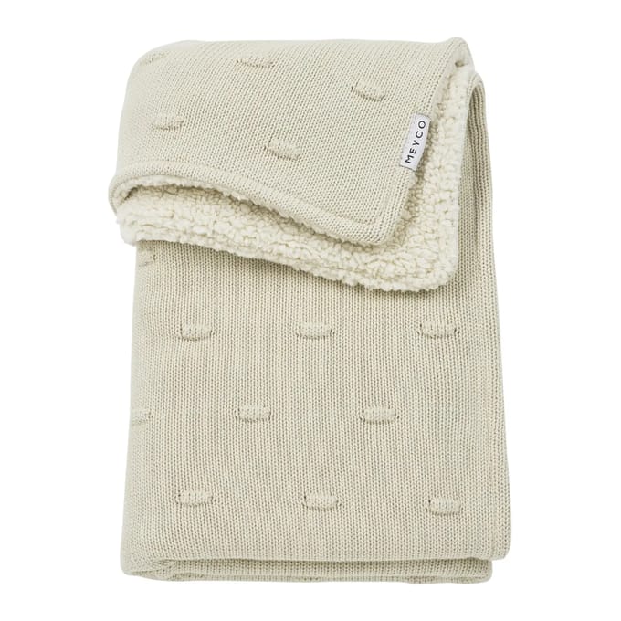 Meyco Baby Knots teddy wiegdeken - soft sand - 75x100cm - 2.0 TOG