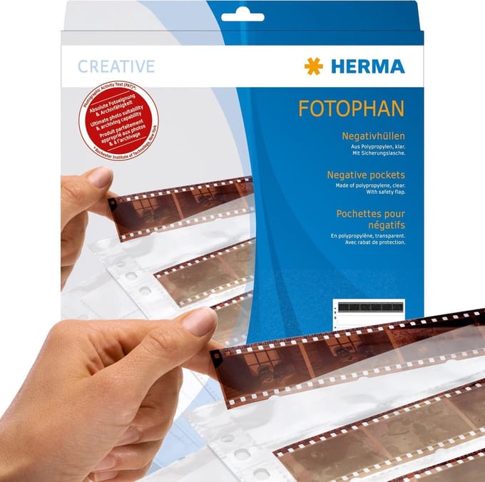 Herma-Neg.-hoezen-KB-5-strippen-PP-helder-100-vel-7767
