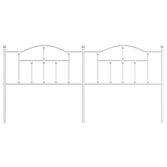 vidaXL - Vervangend - hoofdbord - 200 - cm - metaal - wit