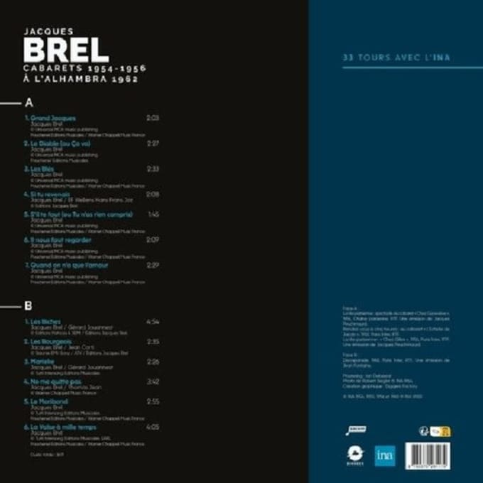Jacques Brel - Cabarets 1954 - 1956 / À L’Alhambra 1962 (LP) (Limited Edition)