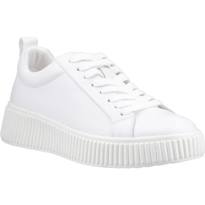 Hush Puppies Harlow Leren Vrouwen Witte Sneakers
