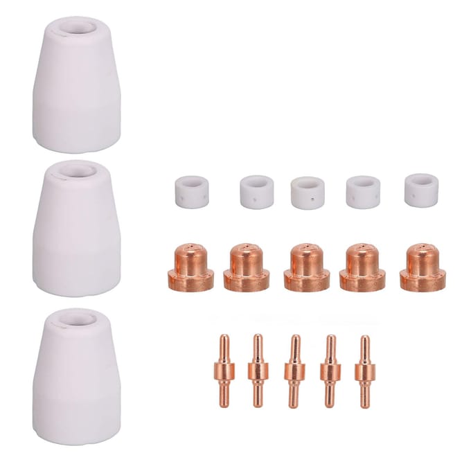 Consommables de coupeur plasma 18 pièces Consommables de machine de découpe plasma portable et légère pour CUT ?40