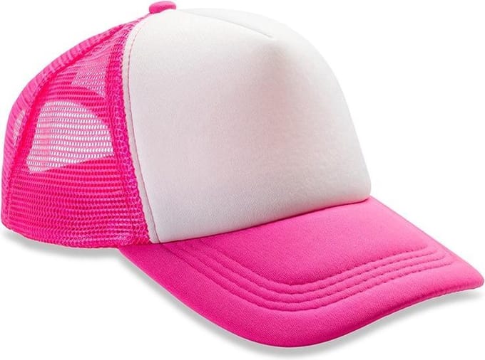 New Age Devi - Halve - Mesh - Truckers - Cap - Roze - Wit