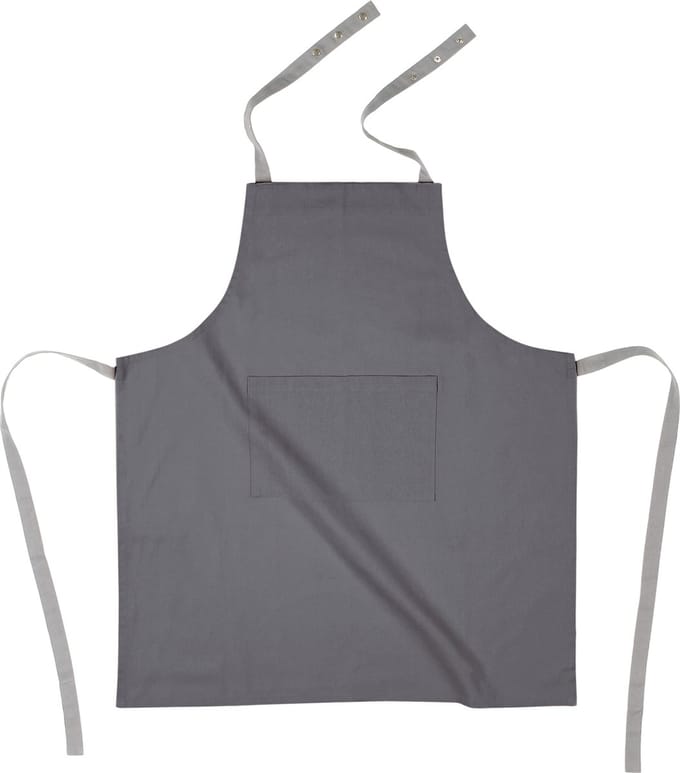 Schort solid 74x85 op haak, SET/2, grijs