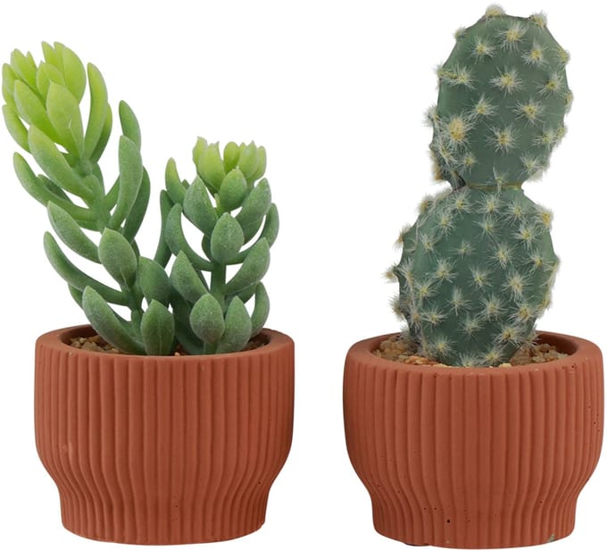 Kunstplanten Succulent Cactus Kunstmatige groene plant 14,5/15,5 cm 2