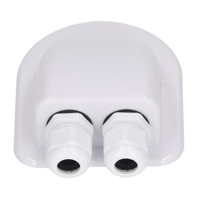 Boîte de Jonction de Câbles ABS Étanche Panneau Solaire Double Entrée de Câbles Presse-étoupe pour Câblage d'Alimentation Externe blanc
