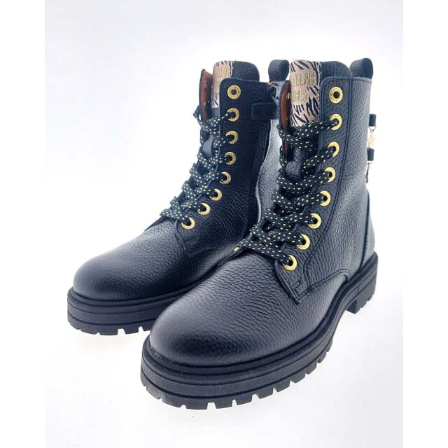 Develab 42968 922 Black Meisjes Veterboots - Zwart - 34