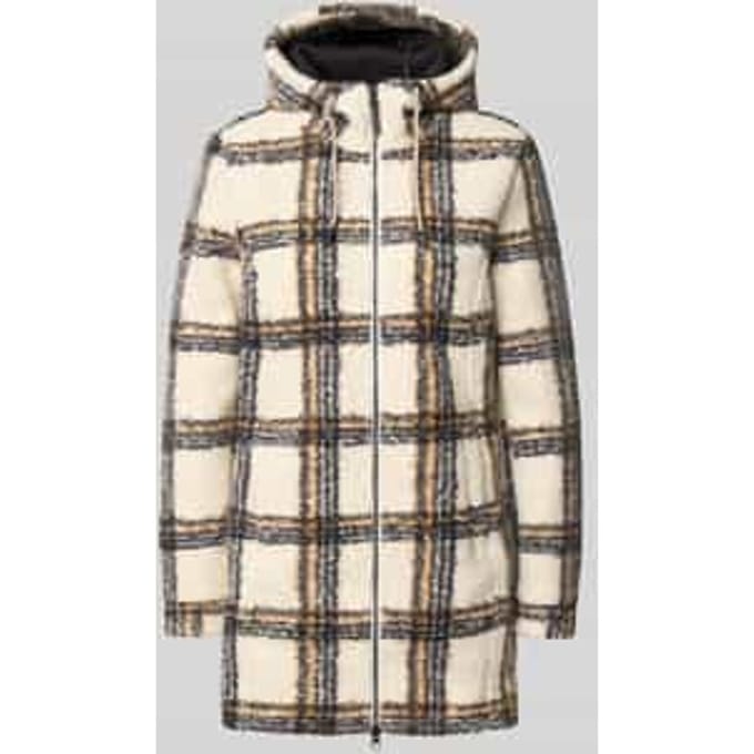 Vest 44945 sand geruit parka gebreid GIGA - maat 36