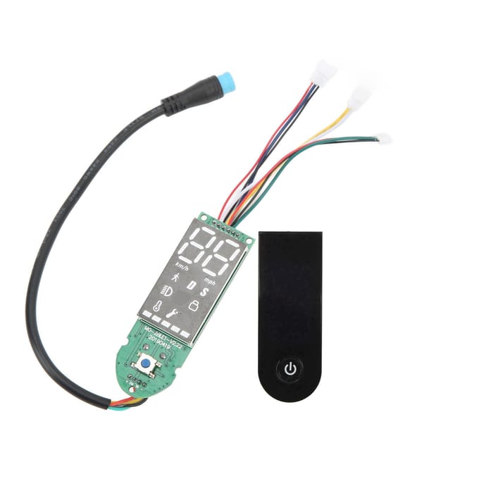 Elektrische Scooter Dashboard Set Metaal Digitaal Waterdicht Dashboard Vervanging met Cover voor M365 gray