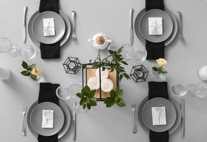 Zwarte damasten servetten – 50x50 cm – katoen – Hotelkwaliteit – Set van 2