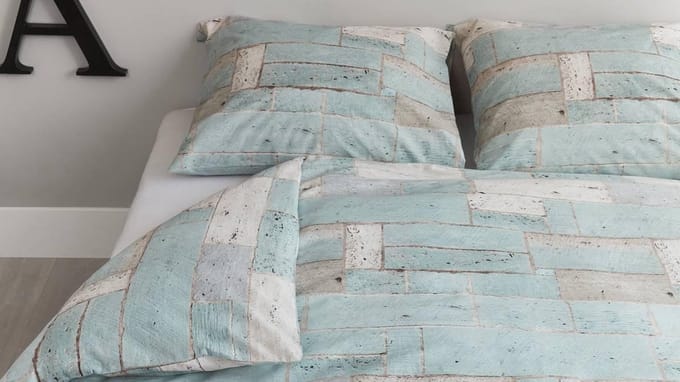 AHWM Place Dekbedovertrek - Lits-jumeaux - 260x200/220 cm - Blue Green