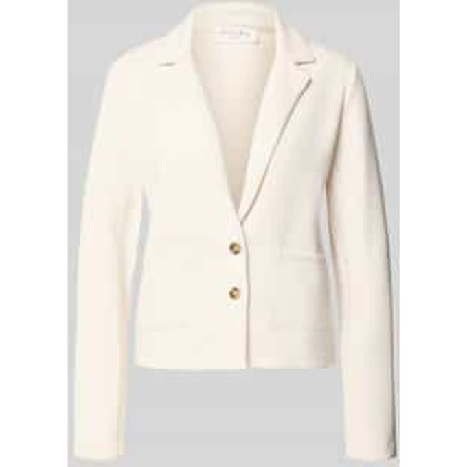 Sweatblazer met zakken en revers
