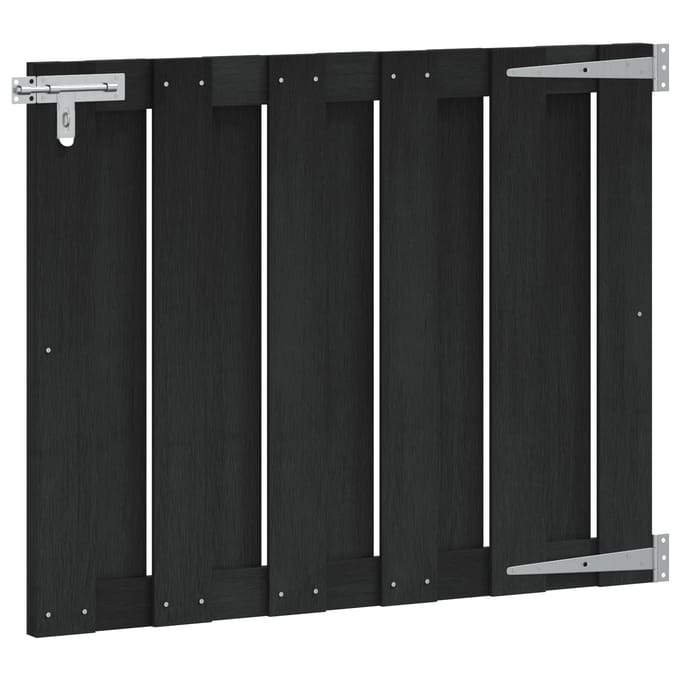 vidaXL - Tuinpoort - 100 - x - 80 - cm - WPC - en - Aluminium - Zwart