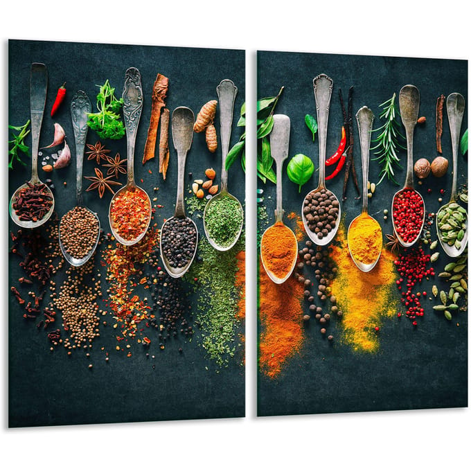 TMK ArtDeko Serie - Snijplank van Glas - 2x30x52 cm - Decoratief - Inductieveilig
