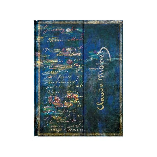 Paperblanks cahier, formaat 18 x 23 cm., uitvoering monet; water lilies, blanco