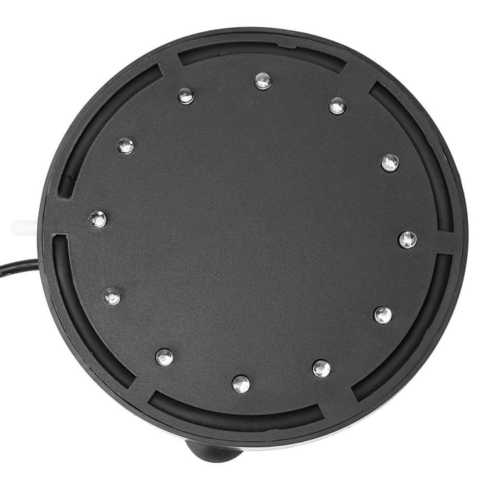 12 LED Licht Onderdompelbare Luchtbel voor Aquarium Vissentank Pomp Decor 12.5cm Chinees black