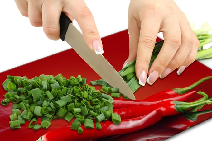 TMK ArtDeko - Snijplank - Glas - 52x40 cm - Decoratief Chilli