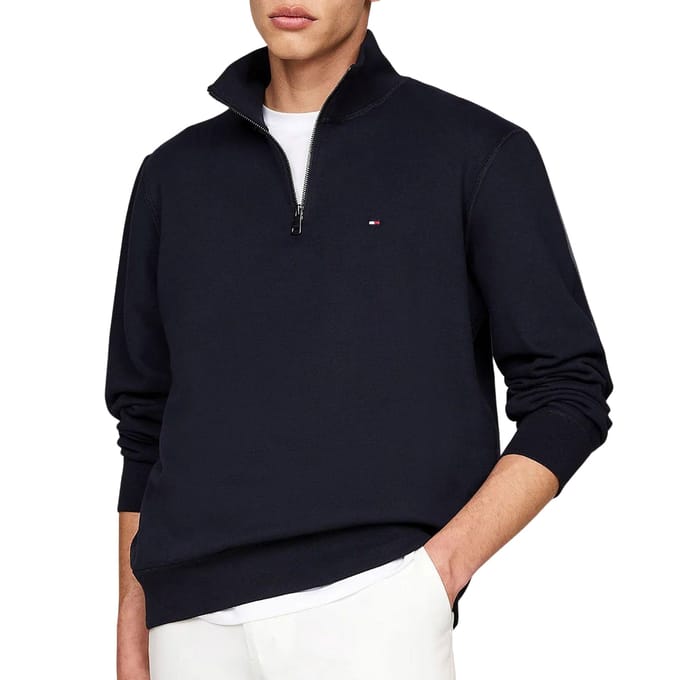 Tommy Hilfiger Essential Fleece 1/4 Zip Sweater Heren