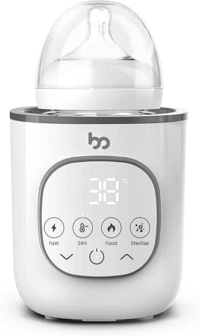 Multifunctionele Babyflessenwarmer met Temperatuurregeling - Snel Verwarmen en Veilig Uitschakelen