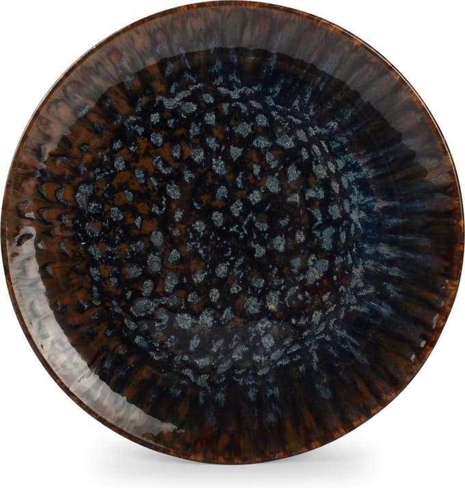 Bonbistro Plat bord 30cm bruin/blauw Resto (Set van 2)
