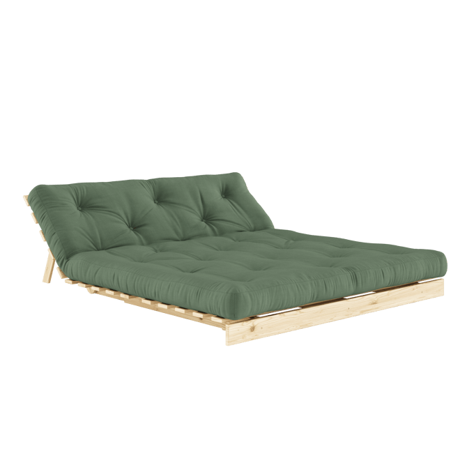 Karup Slaapbank Roots 160 - 756 Olive Green - 100 raw