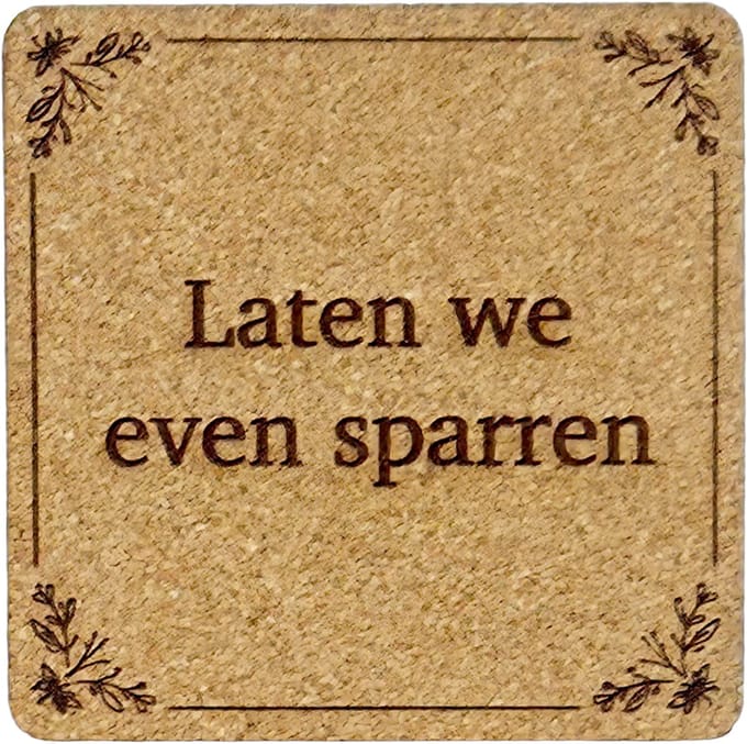 Kurken Onderzetter Sparren - Glazen Onderzetters - Gegraveerd - Tilburgs