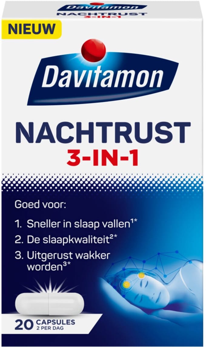 Davitamon Nachtrust 3-in-1 - 4 x 20 capsules - Voordeelverpakking