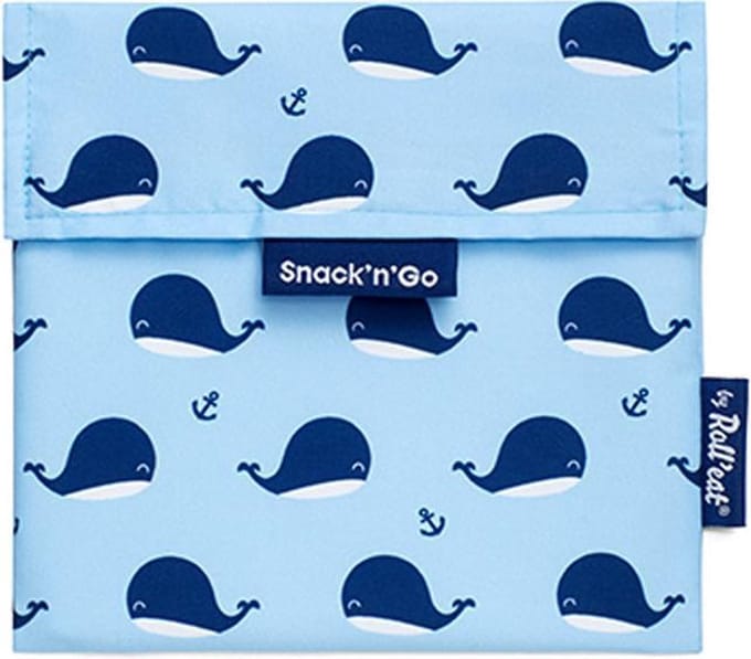 Roll'eat Snack'n'go Herbruikbaar Boterhasmzakje |WHALE|