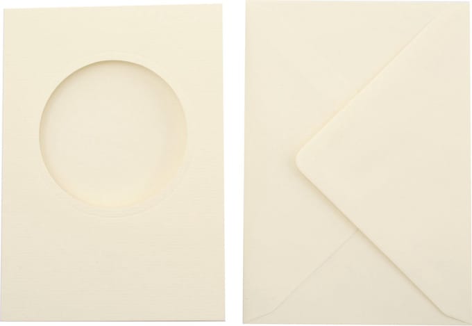 Vaessen Creative Passepartout Rond 5stuks naturel