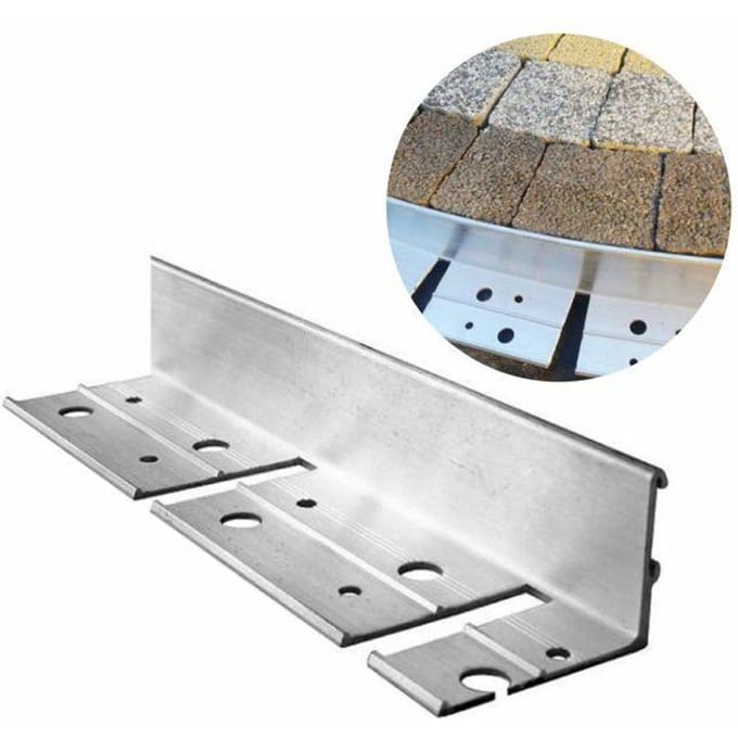 Aluminium rand - GREEN-SPLIT - 38x100 cm - versterkt - dikte 3 mm - roestvrij