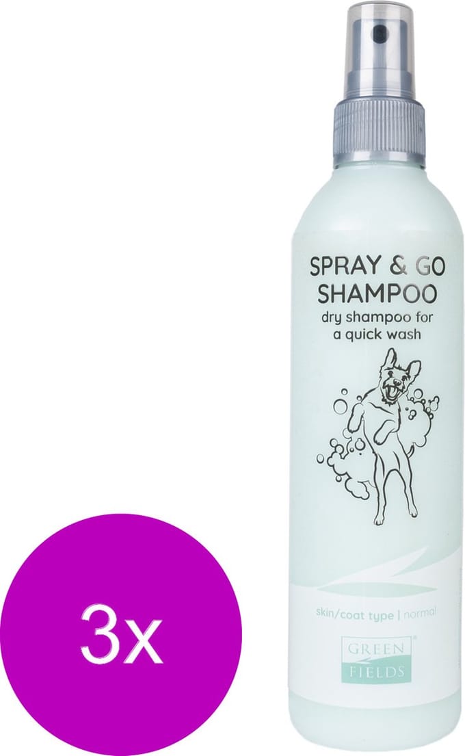 Greenfields Hondenshampoo Spray & Go - Hondenvachtverzorging - 3 x 250 ml