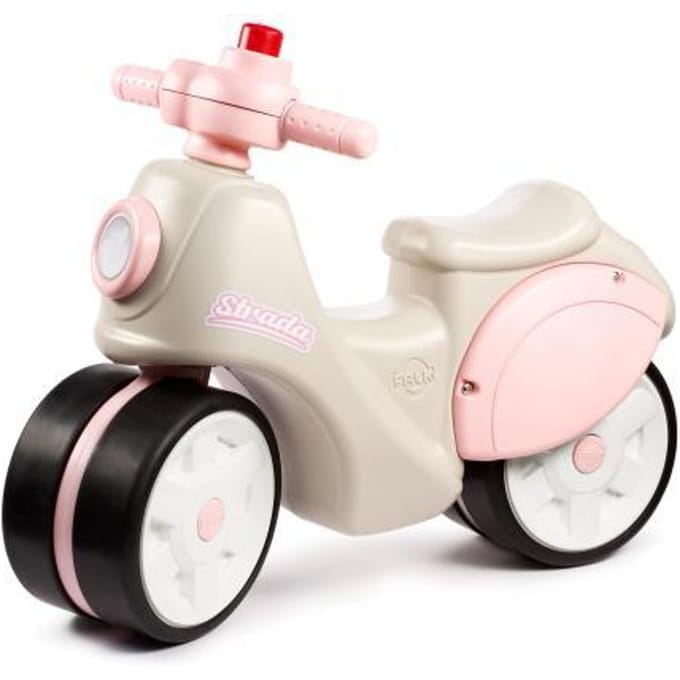 Falk Retro Loopscooter Peuter – Loopfiets vanaf 1 Jaar – Stille Wielen & Claxon – Retro Kinderscooter voor Binnen & Buiten
