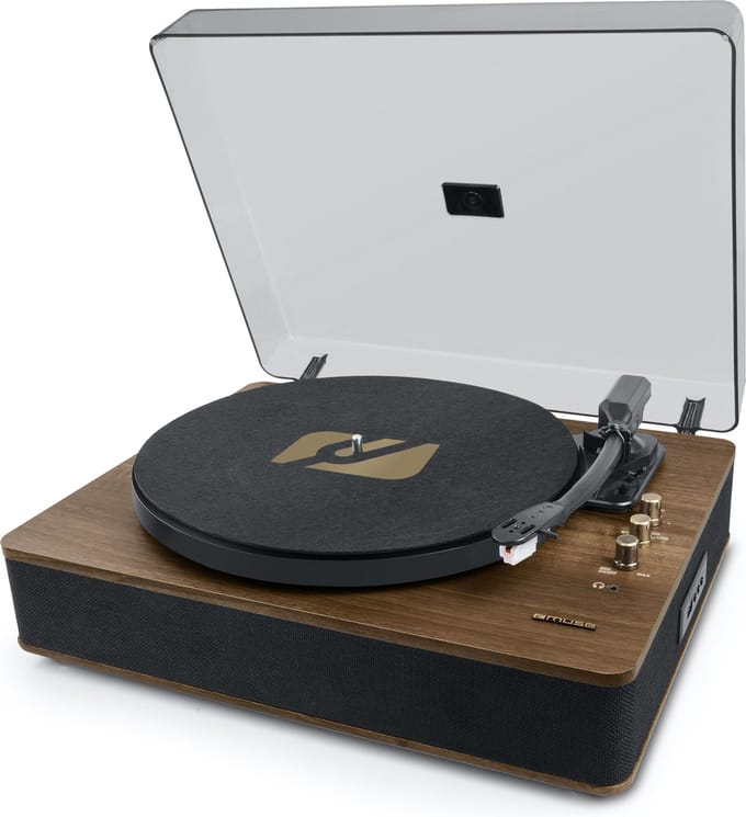 Muse MT-106BT - Stereo platenspeler met bluetooth en encoding-functie, hout