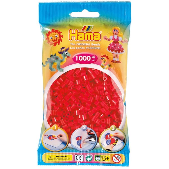 Hama Kralen 1000st nr. 5 rood Strijkkralen & -parels