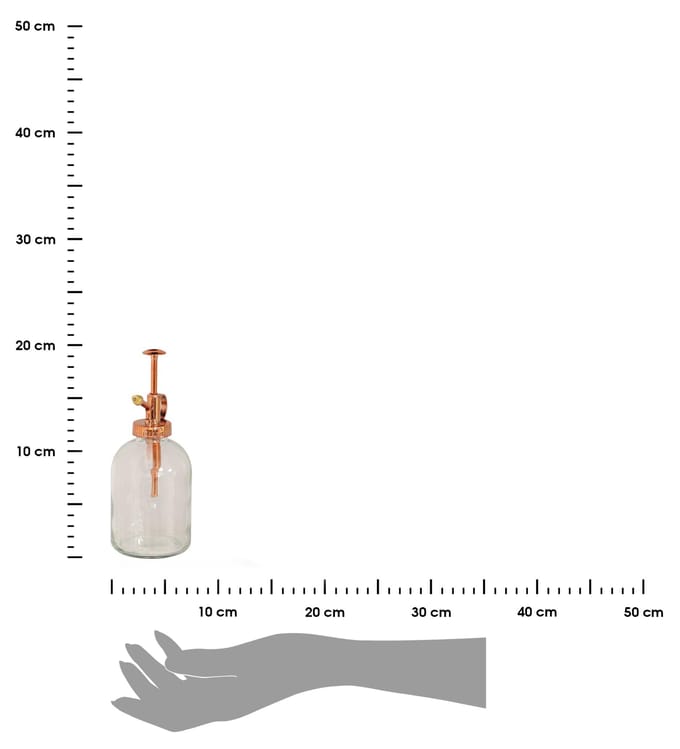 Esschert Design plantenspuit/vernevelaar - helder glas/koper - 19 cm