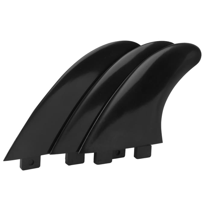 3 Stuks PVC Vinnen Set Rechts Midden Links voor Surfplank Paddle Board Accessoires ZwartSurfplank Vin black