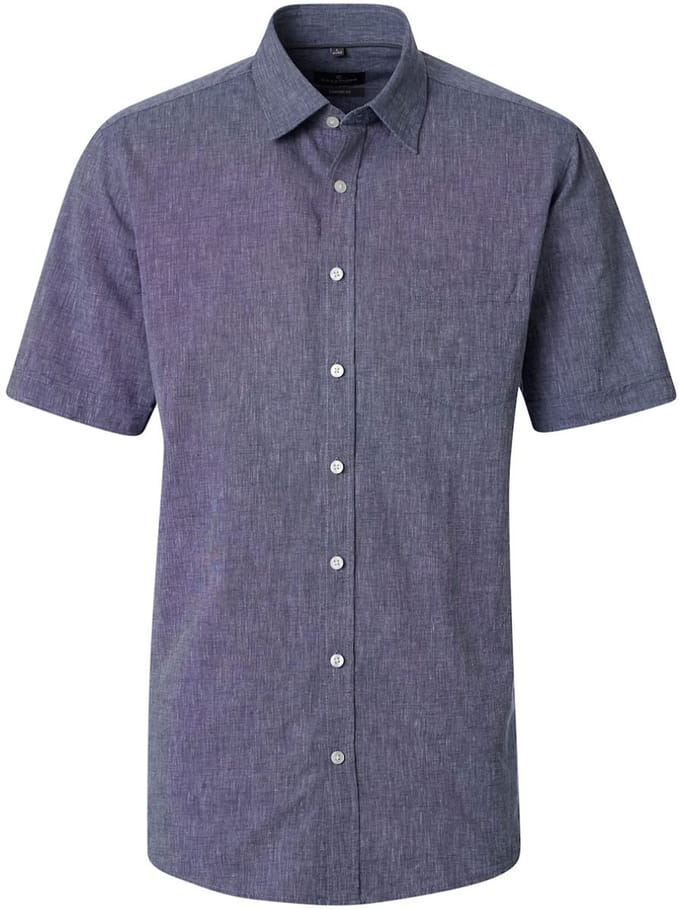 Casa Moda Casual Overhemd Korte Mouw Linnenmix 126130311-101 - L