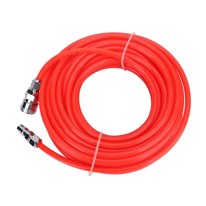 5*8mm Hoge Druk Flexibele Luchtcompressor Slang met Man/Vrouw Snelkoppeling 15M Rood
