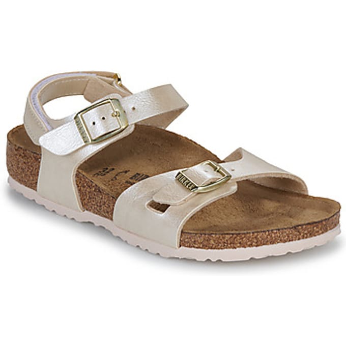 BIRKENSTOCK  Platte sandalen Rio AS Kids BF Graceful Pearl White