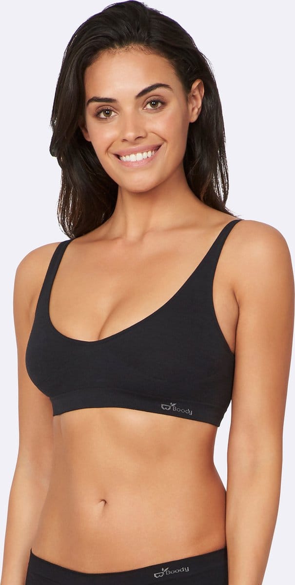 Boody - Bamboe Shaper Crop BH- Zwart / S