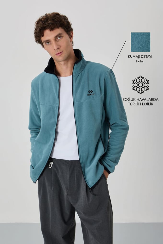 Heren Pluche Zip-voor Sweater