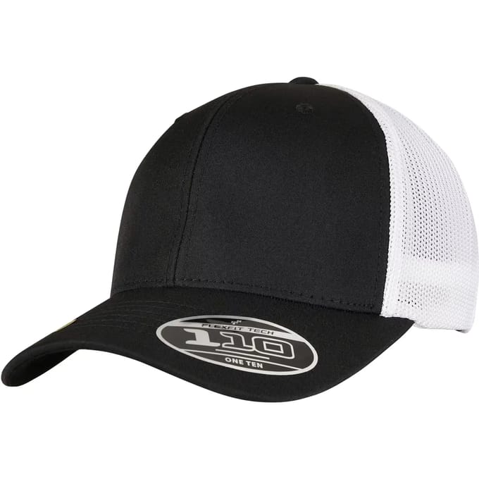 Flexfit - FLEXFIT 110 RECYCLED CAP 2-TONE black/white one size Flexfit pet - Zwart/Wit