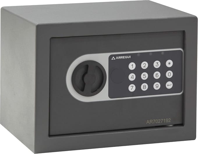 Veilige Stalen Kluis met Elektronisch Slot en Noodsleutel - Programmeerbare Code, Compacte Afmetingen 17x23x17 cm