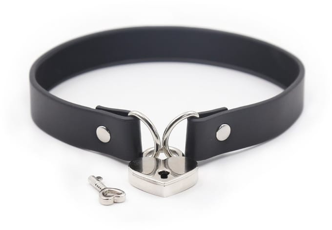 Smart Moves - Collar met Hartvormig Slotje - Zwart