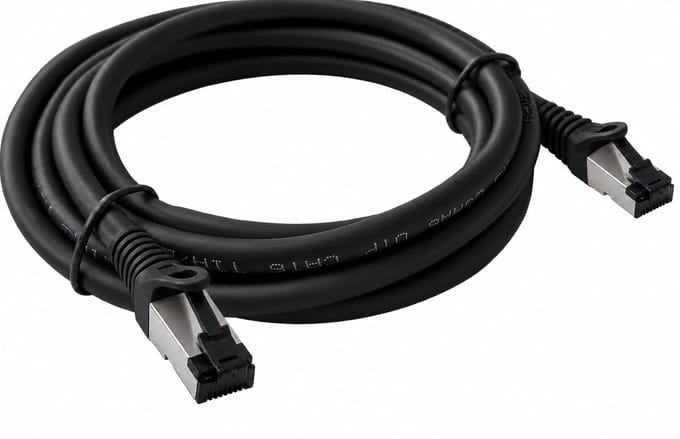 NexCable Premium Silver Plated Internetkabel 2 meter - CAT8 S/FTP Ethernet kabel RJ45 - Patchkabel LAN Cable Netwerkkabel - Zwart